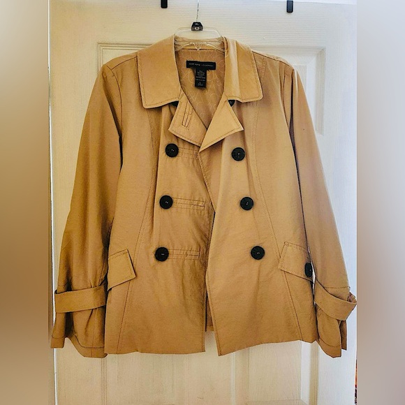 New York & Company Jackets & Blazers - New York & Company beige button front jacket